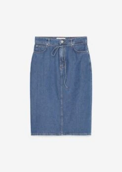 Marc O'Polo Denim Midi Skirt With Waist Belt In An Organic Cotton/lyocell Blend -FashionLust Verkaufs-Shop 67ee86601bf16f1bc81b68f64f7a5051