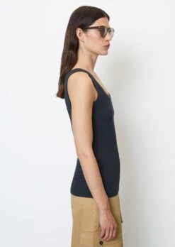 Marc O'Polo Waffle Jersey Tank Top Shaped Made Of Stretchy Organic Cotton -FashionLust Verkaufs-Shop 6f699e108ab707e6705c6dc25010bf59
