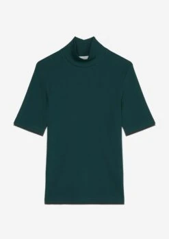 Marc O'Polo Ribbed Jersey T-shirt With High Stand-up Collar Made Of Organic Stretch Cotton Fabric -FashionLust Verkaufs-Shop 72b80b5de94b7f6841b5ee10f3792576