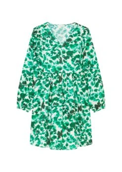 Marc O'Polo Short V-neck Dress With Voluminous Sleeves Made Of An Organic Cotton/lyocell Blend -FashionLust Verkaufs-Shop 7341e01cc45d2c232be979239f2067e7