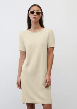 Marc O'Polo Relaxed Short-sleeved Knitted Dress In A Blend Of Organic Cotton, Viscose And Linen -FashionLust Verkaufs-Shop 74027efc699ef0f05fc2d5371b7d4c9e