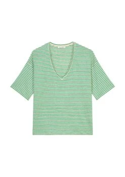 Marc O'Polo Striped V-neck T-shirt Made From Pure Linen Jersey 18 Marc O'Polo Striped V-neck T-shirt Made From Pure Linen Jersey -FashionLust Verkaufs-Shop 77cb9929437660701e3133975ce0c2cd