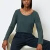 Marc O'Polo Long Sleeve Top, Regular Fit Made From TENCEL™ Modal-cotton Mix