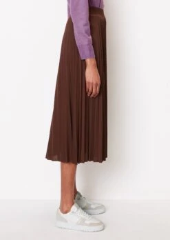 Marc O'Polo Flared Pleated Jersey Skirt Made Of Tencel™ Lyocell -FashionLust Verkaufs-Shop 7835c32b14566d6800efb2aab43b15c5