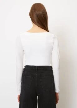 Marc O'Polo Long Sleeve Top In A Regular Fit With A Square Neckline Made Of Stretch Jersey -FashionLust Verkaufs-Shop 787622f7f1519003034b55b1a77abfaf
