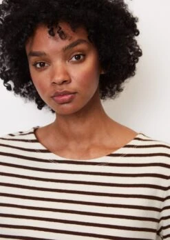 Marc O'Polo Striped Finely Textured Long Sleeve Top In A Regular Fit Made Of Organic Cotton Jersey -FashionLust Verkaufs-Shop 7cec1492f748985984398619f4ba8449
