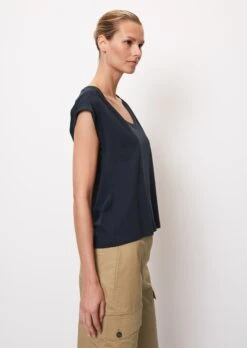 Marc O'Polo Sleeveless T-shirt With Gathered Shoulders In A Regular Fit Made Of Lightweight Single Jersey -FashionLust Verkaufs-Shop 7dea4ee9332df4dd84370be8fc6af195