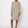 Marc O'Polo Striped Jersey Dress In A Loose Fit Made Of Organic Cotton