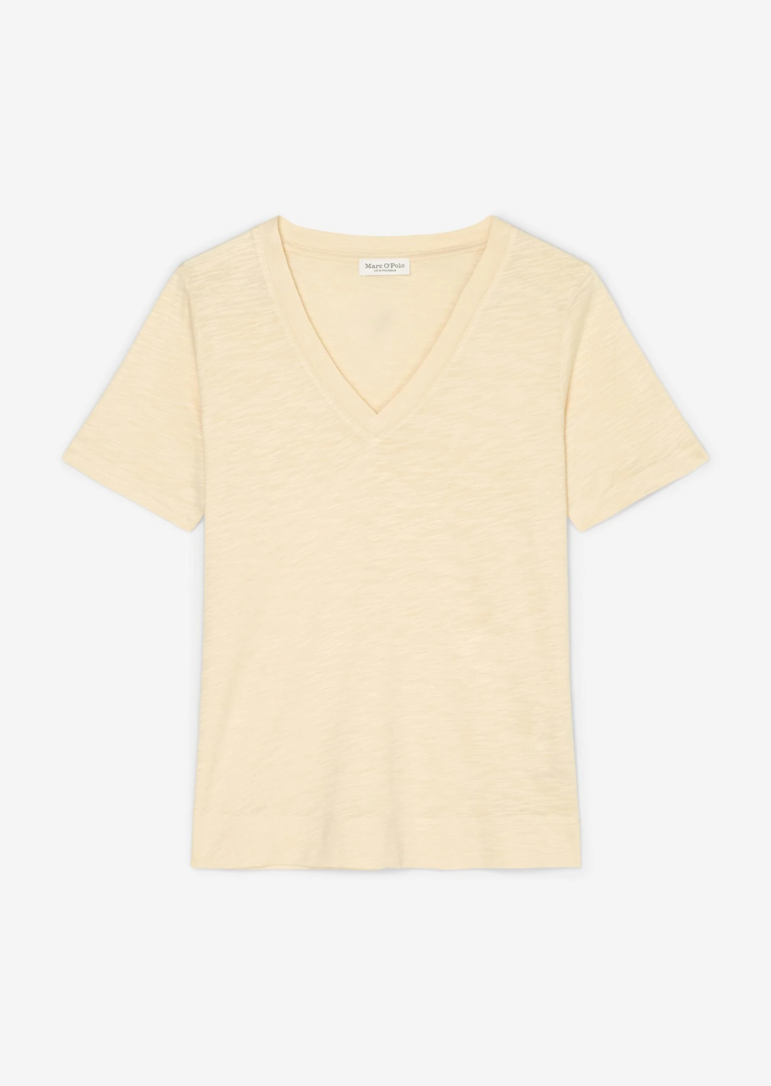 Marc O'Polo Slub Jersey V-neck T-shirt Made Of A Cotton/viscose Blend 9 Marc O'Polo Slub Jersey V-neck T-shirt Made Of A Cotton/viscose Blend – Bild 7
