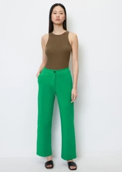 Marc O'Polo Jersey Trousers In A Regular Fit Made Of Interlock Fabric