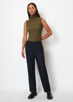 Marc O'Polo Straight Pants Cropped Virgin Wool Mix From Manteco -FashionLust Verkaufs-Shop 8806e287ce3ca63e6008b25cafd1b628 1