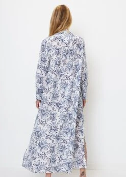 Marc O'Polo Patterned Maxi Blouse Dress Made Of Crisp Cotton Voile -FashionLust Verkaufs-Shop 890658fb3d660102684d899aa9b62988