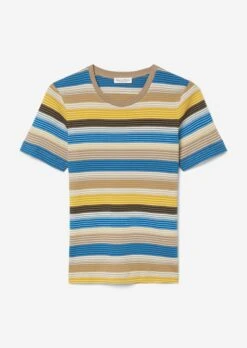 Marc O'Polo Striped T-shirt In A Slim Fit Made Of Finely Ribbed Jersey -FashionLust Verkaufs-Shop 8989eb957723732a5adfb6ed6f93bd71