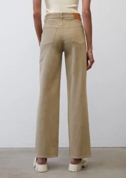 Marc O'Polo NELIS High Waist Wide Leg Trousers Made A Softly Brushed Organic Cotton Twill -FashionLust Verkaufs-Shop 8b0bb756d526397cb86b15fa1fc3f3ae