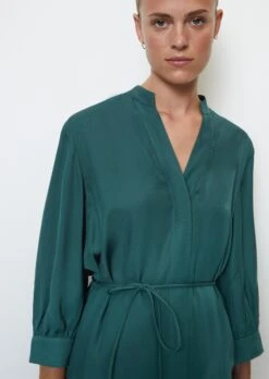 Marc O'Polo Shirt Blouse Dress With 3/4 Sleeves Relaxed Made From Viscose Twill -FashionLust Verkaufs-Shop 8b89f77bfe699e907afe6b0ef5688423