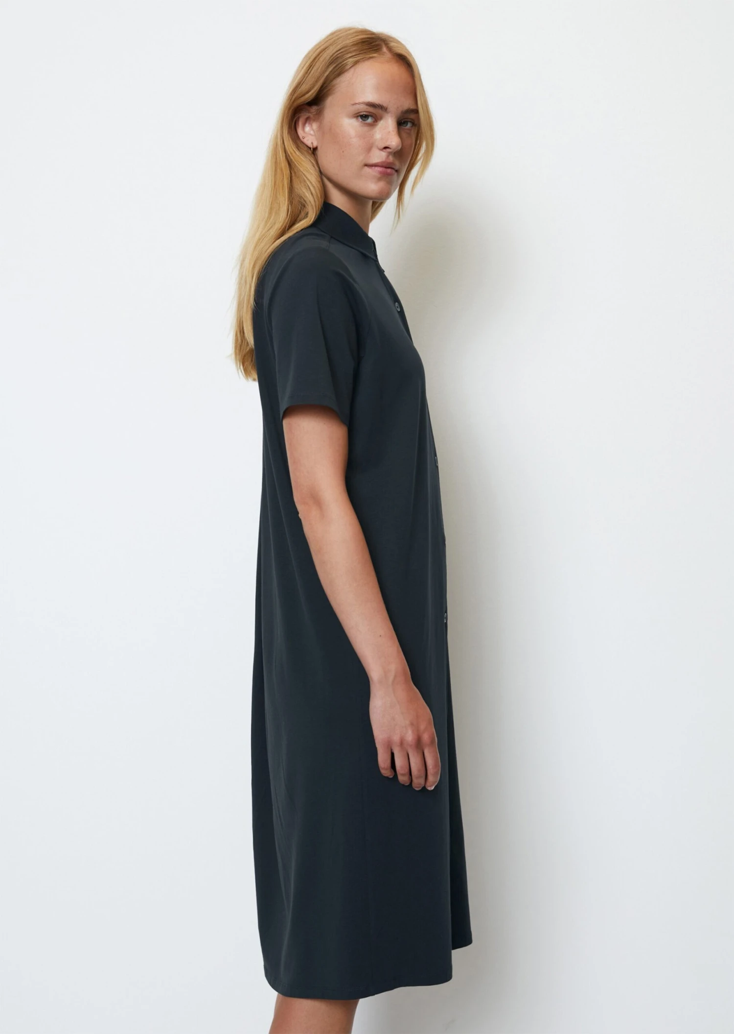 Marc O'Polo Jersey Shirt Dress In A Stretchy Modal/organic Cotton Blend 8 Marc O'Polo Jersey Shirt Dress In A Stretchy Modal/organic Cotton Blend – Bild 6