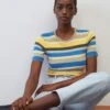 Marc O'Polo Striped T-shirt In A Slim Fit Made Of Finely Ribbed Jersey -FashionLust Verkaufs-Shop 8d580378c2611b8d95377d7c7147fa28