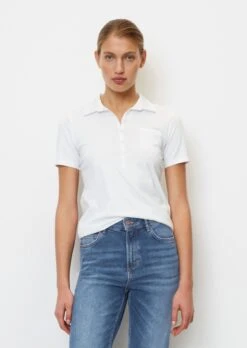 Marc O'Polo Short Sleeve Polo Shirt In A Regular Fit With Blended Material Detailing -FashionLust Verkaufs-Shop 8ea4596b786ba5cf6585fde54e81b0d8