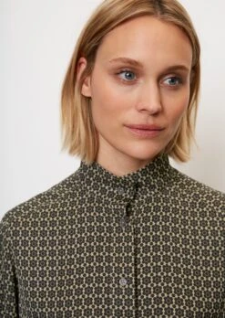 Marc O'Polo Short Printed Shirt Dress Made From Viscose Twill -FashionLust Verkaufs-Shop 949a68a8a6f2f432272177799ea040a6