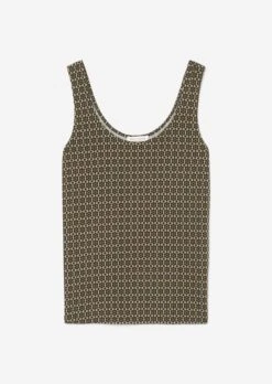 Marc O'Polo Patterned Sleeveless Top Made Of Stretch Viscose Jersey -FashionLust Verkaufs-Shop 95796f2042026935faa61885dedc11a4
