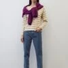 Marc O'Polo Striped Long-sleeved Top Made Of Interlock Jersey