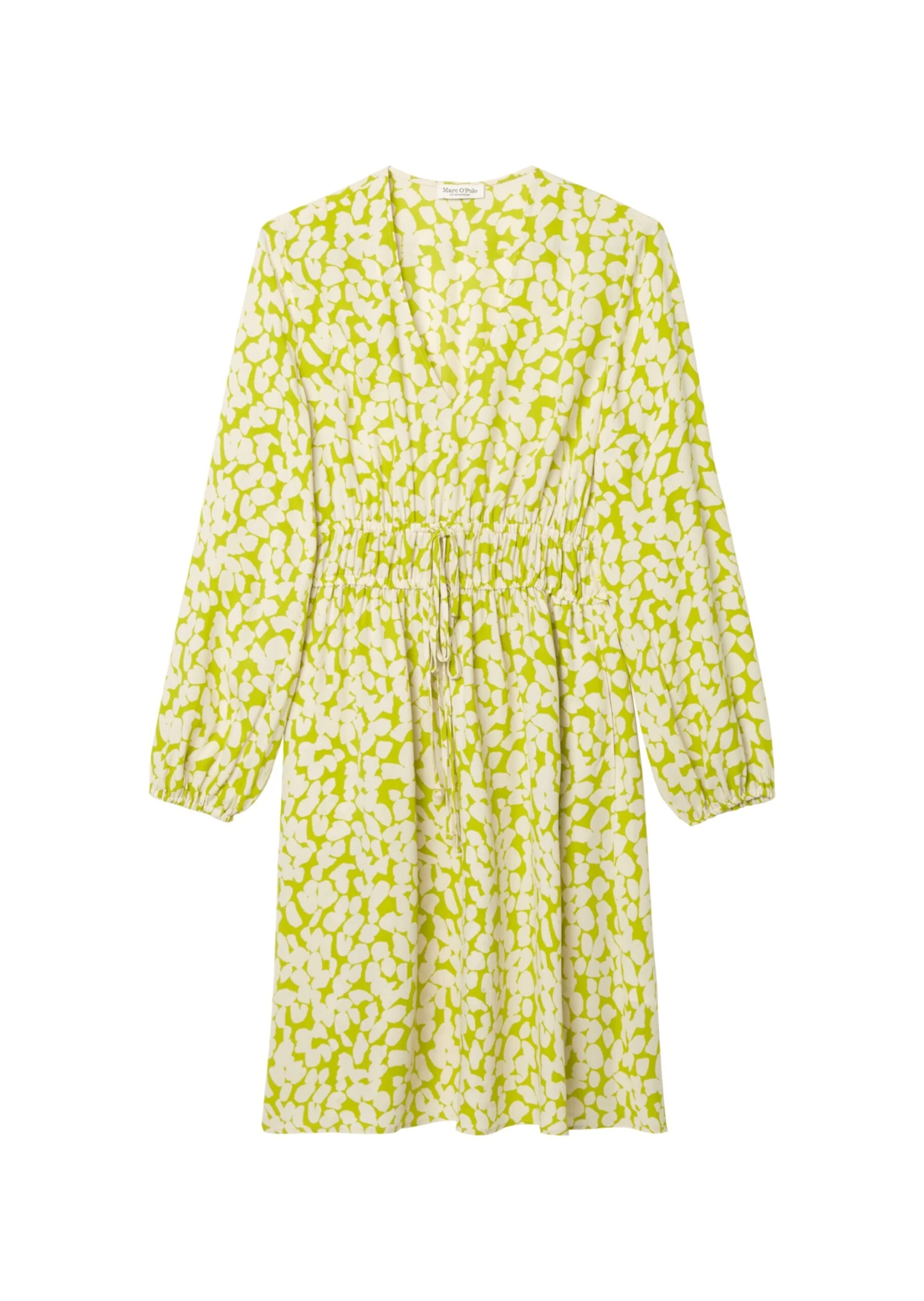 Marc O'Polo V-neck Mini Dress With An All-over Print Made From A Flowy Cupro/viscose Blend 10 Marc O'Polo V-neck Mini Dress With An All-over Print Made From A Flowy Cupro/viscose Blend – Bild 8