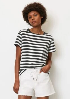 Marc O'Polo Striped T-shirt, Loose Fit In Soft Organic Cotton