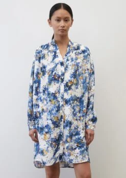 Marc O'Polo Knee-length Printed Dress In A Relaxed Fit In A Cupro/viscose Blend -FashionLust Verkaufs-Shop 98da51c55415e296fb46084712cbbb2c