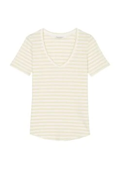 Marc O'Polo Striped V-neck T-shirt In A Regular Fit In Organic Cotton Slub Jersey -FashionLust Verkaufs-Shop 9a06c0b2b4232bd427508e43e33e7b6f