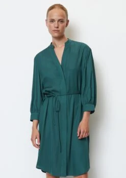 Marc O'Polo Shirt Blouse Dress With 3/4 Sleeves Relaxed Made From Viscose Twill -FashionLust Verkaufs-Shop 9a3f179c05a81371f29fd223d6976838