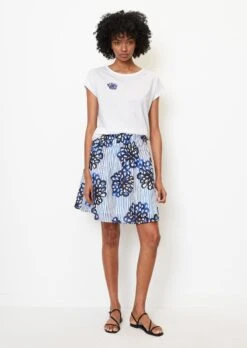 Marc O'Polo Short, Wide Skirt Made Of Cotton Voile Fabric