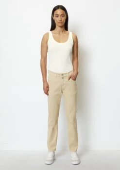 Marc O'Polo THEDA Cropped Boyfriend Trousers From Organic Cotton Stretch
