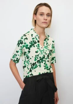 Marc O'Polo Print Jersey Blouse In A Regular Fit From LENZING™ ECOVERO™