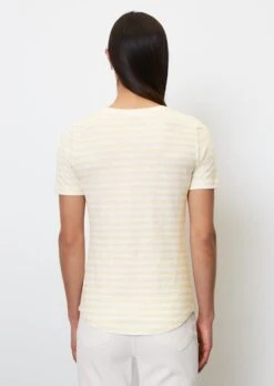 Marc O'Polo Striped V-neck T-shirt In A Regular Fit In Organic Cotton Slub Jersey -FashionLust Verkaufs-Shop a1b8c3820dc44469326793254ec48d39