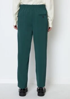 Marc O'Polo Barrel Slip-on Trousers With Elasticated Waistband Made From Flowing Viscose-mix Twill -FashionLust Verkaufs-Shop a3a42a3aefa94de9f9bf2dd110d14ff9