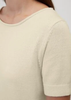 Marc O'Polo Relaxed Short-sleeved Knitted Dress In A Blend Of Organic Cotton, Viscose And Linen -FashionLust Verkaufs-Shop a4fc13ba46c9171f74f3c343a1f13fff