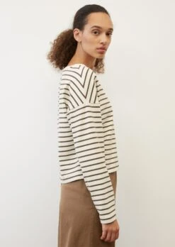 Marc O'Polo Stretchy, Striped Long Sleeve Top In A Regular, Cropped Fit Made Of Soft, Peached Jersey 16 Marc O'Polo Stretchy, Striped Long Sleeve Top In A Regular, Cropped Fit Made Of Soft, Peached Jersey -FashionLust Verkaufs-Shop a572b0dc2b0f46f4e2d1c791ea4a03e2