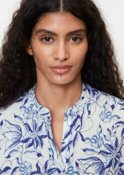 Marc O'Polo Short-sleeved Jersey Blouse Top In Printed Organic Cotton -FashionLust Verkaufs-Shop a6857aa99a51148ee9dacddb0fddb4c2