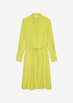 Marc O'Polo Shirt Dress In A Midi Length Made Of Flowing Viscose -FashionLust Verkaufs-Shop ad1eb8e28f560fe48616f0c7cbdf650e