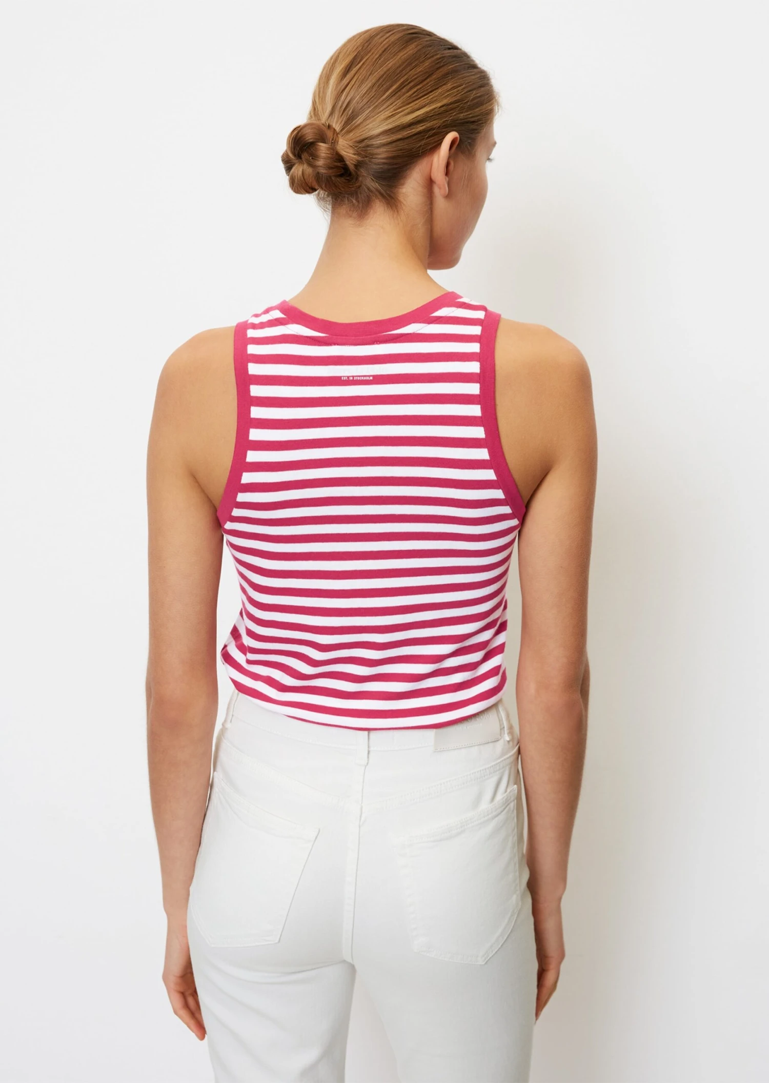 Marc O'Polo Striped Sleeveless Top In A Slim Fit Made Of Organic Cotton 5 Marc O'Polo Striped Sleeveless Top In A Slim Fit Made Of Organic Cotton – Bild 3