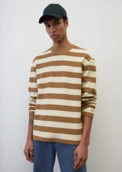Marc O'Polo Relaxed Long Sleeve Top With A Fine Waffle Texture