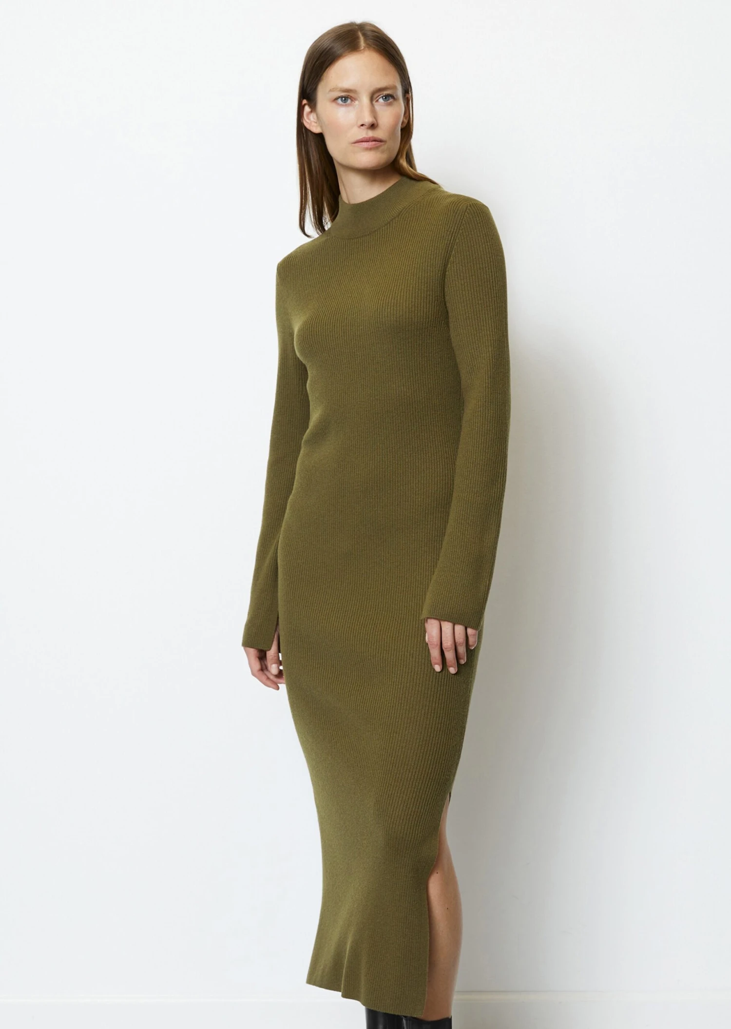 Marc O'Polo Ribbed Knit Dress Shaped With Viscose Content 6 Marc O'Polo Ribbed Knit Dress Shaped With Viscose Content – Bild 4