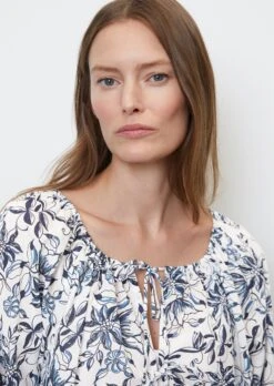 Marc O'Polo Printed Floral Mini Dress Made Of Crisp Cotton Voile -FashionLust Verkaufs-Shop b39991a3f883c4b3e9a84ca75030567a