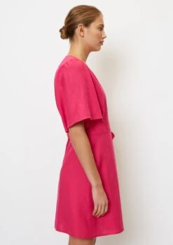 Marc O'Polo Short Linen Wrap Dress With Flounce Sleeves -FashionLust Verkaufs-Shop b4f71d6c792e5564cd7478cd99e2eb78