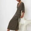 Marc O'Polo Jersey Wrap Dress With An All-over Print Made Of Stretchy Viscose Fabric