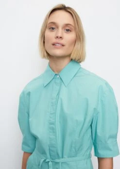 Marc O'Polo Shirt Dress With A Flared Skirt Made Of Paper Touch Poplin -FashionLust Verkaufs-Shop b83afd2926f7870e2691307f8690d86f