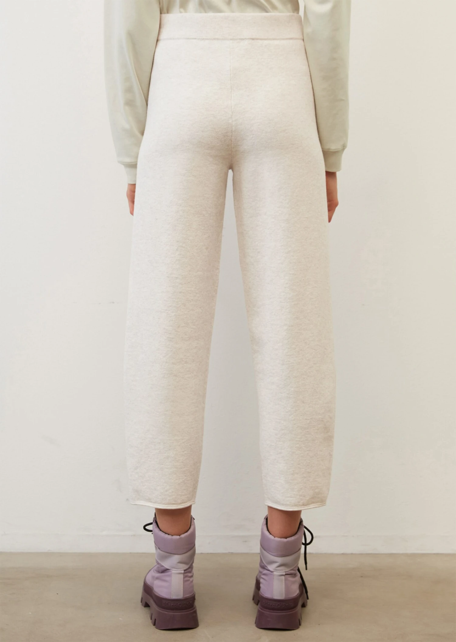 Marc O'Polo Soft, Cropped Knitted Trousers Made Of Stretch Cotton Wool 5 Marc O'Polo Soft, Cropped Knitted Trousers Made Of Stretch Cotton Wool – Bild 3