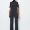 Marc O'Polo Flared Jersey Slim Trousers In A Soft Interlock Fabric