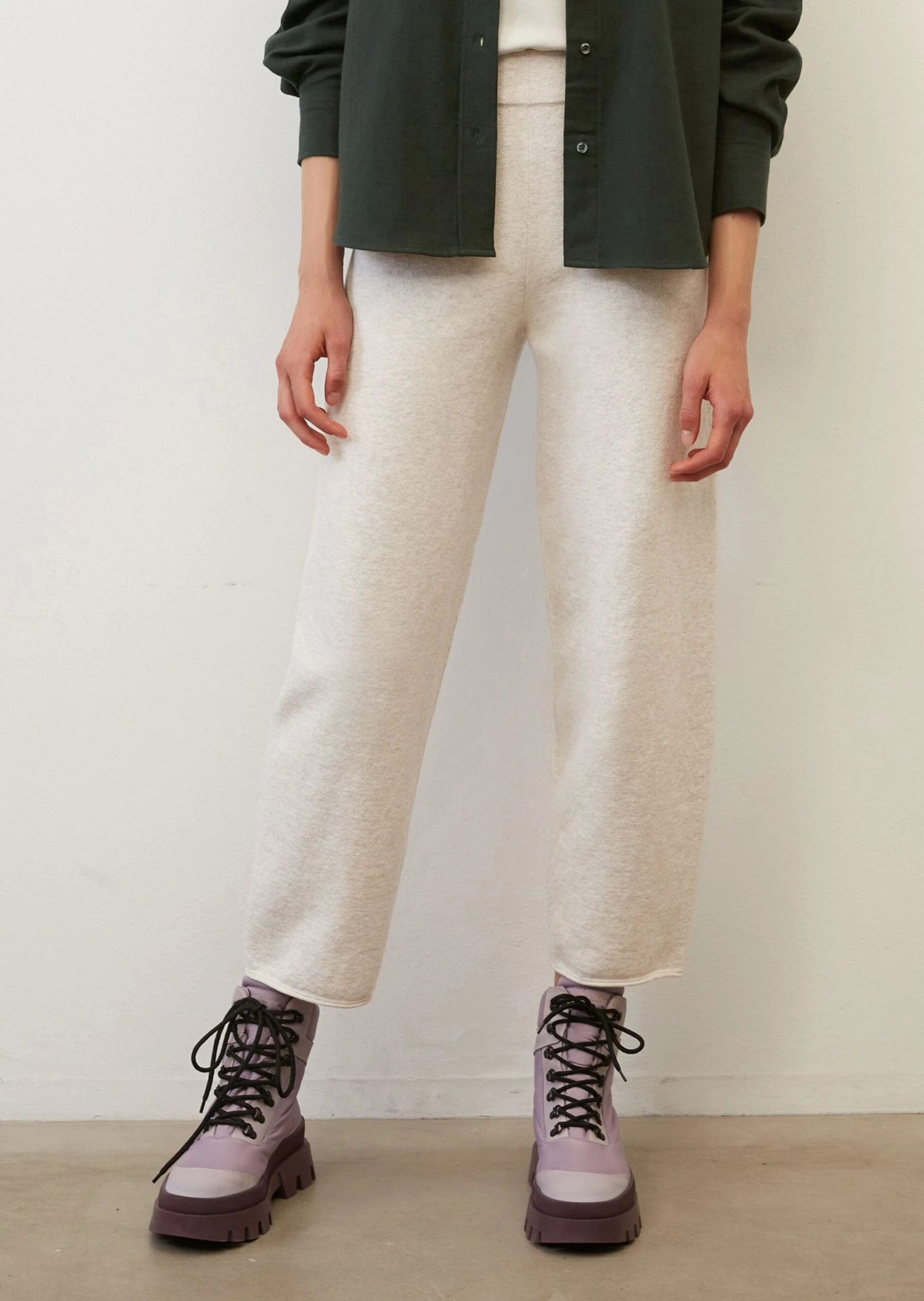 Marc O'Polo Soft, Cropped Knitted Trousers Made Of Stretch Cotton Wool 6 Marc O'Polo Soft, Cropped Knitted Trousers Made Of Stretch Cotton Wool – Bild 4