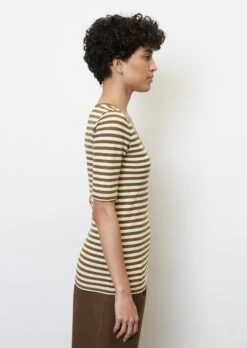 Marc O'Polo Striped T-shirt With A Deep Round Neckline, Regular Fit Made Of Organic Cotton -FashionLust Verkaufs-Shop c88a8a6a63736c390e9bcb73a6771a44
